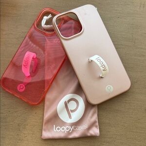 Loopy Case Clear Pink and Blush Phone Case Set